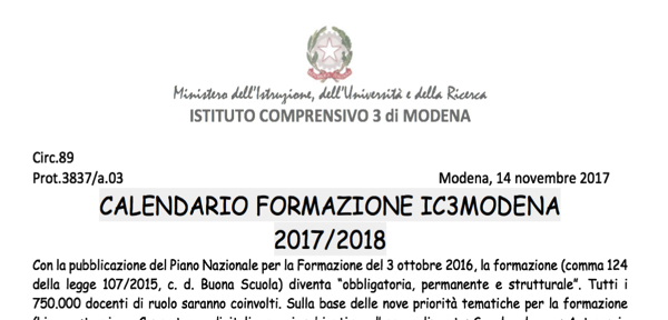 Circ.89_ CALENDARIO FORMAZIONE IC3 MODENA 2017/2018