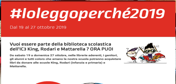 #Ioleggoperché2019_Doniamo un libro alle scuole IC3 Modena dal 19 al 27 ottobre 2019