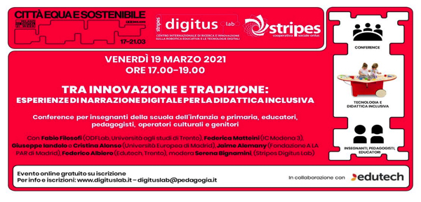 #Erasmus Included_venerdì 19 marzo 17.00-19.00_Between innovation and tradition: digital storytelling experiences for inclusive education