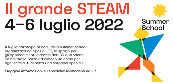 # Il grande STEAM 4–6 luglio 2022_Summer School Spazio LEO rivolta a docenti di ogni ordine e grado