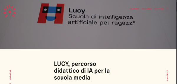 # LUCY percorso didattico di IA per la scuola secondaria di I grado realizzato da Ammagamma con la partnership di IC3 Modena
