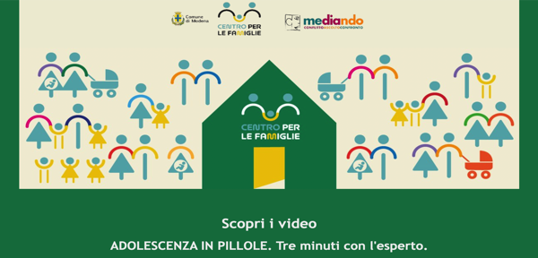 #Comune di Modena&Centro per le famiglie&Mediando: Pillole video info su Sportelli scolastici e Genitorialità