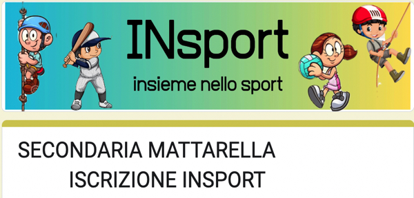 Circ.55_Secondaria di I grado Mattarella_ INsport Club iscrizioni da venerdì 1 dicembre