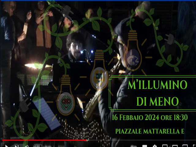 ✅#YouTube IC3 Modena: M'Illumino di meno 16 febbraio 2024 piazzale Mattarella